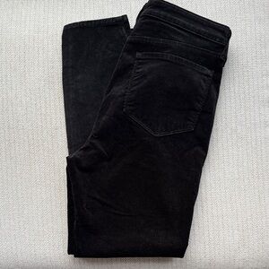 Margot Skinny High-Rise in Black Velvet by L'AGENCE